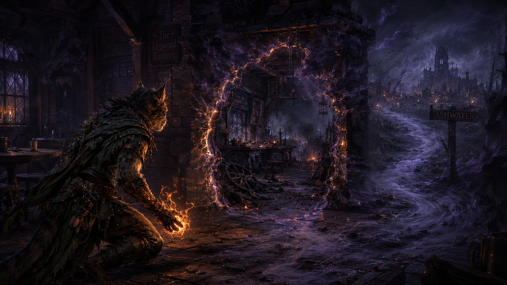 Feltein's vision of his burning home.